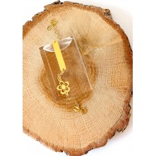 Παιδική Ταυτότητα Σε Κίτρινο Χρυσό 9Κ - Λουλούδι (KID172)